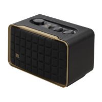 jbl authentics 200 altavoz inteligente con tecnologia bluetooth diseno retro con cuadricula gris wi-fi integrado google assistant amazon alexa airplay jbl one app negro
