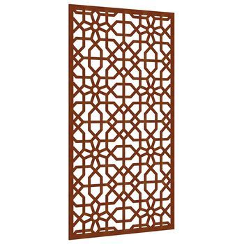 Adorno De Pared De Jardín Acero Corten Diseño Morisco 105x55 Cm Vidaxl