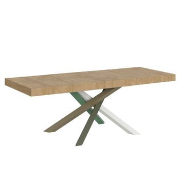 Mesa Extensible 180/440x90 Cm Volantis Premium Patas Roble Natural Multicolor 4/a