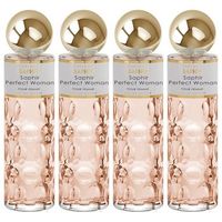 pack de 4 eau de parfum mujer saphir perfect woman 200 ml