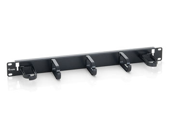 PANEL ORGANIZADOR DE CABLES COLOR NEGRO 1U PARA ARMARIO RACK 1 UD