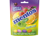 caramelos - mentos fruit mix by chupa chups sabores variados 160g