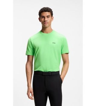 BOSS para hombre. 50506373 Camiseta Detalle verde (M), Casual, Algodón, Manga corta