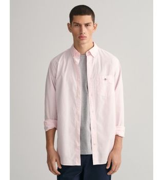 Gant para hombre. 3000100 Camisa Regular Fit de popelina rosa (L), Casual, Algodón, Clásico, Manga larga