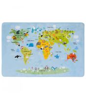 worldmap - alfombra infantil mapa mundi - lavable