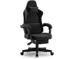 sense7 devon leathaire silla gaming ergonomico con reposapies soporte lumbar negro