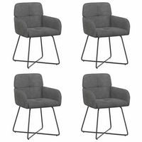 sillas de comedor 4 uds terciopelo gris oscuro vidaxl