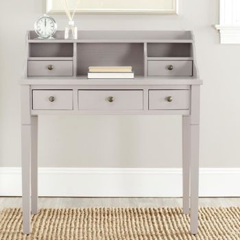 Escritorio en pino/mdf, gris