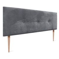 dhome cabecero de pana liso con botones 160x105 con patas camas 150160 - gris oscuro