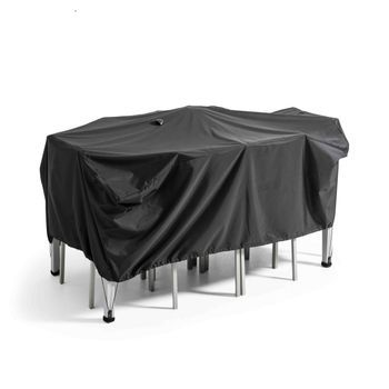 Funda Para Mesa De Jardín Negra 170 X 110 Cm Negro
