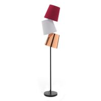 lampara de pie de 3 luces en tela multicolor cm al162xl33xp25