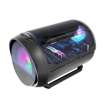 Caja Mars Gaming MC-CYLON MicroATX RGB Chroma Ventana Curva Negra