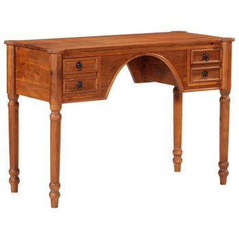 Escritorio Con Cajones Madera Maciza De Acacia 110x50x76 Cm Vidaxl