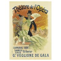 cartel artistico vintage theatre de lopera cm 50x70