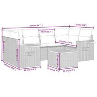 conjunto de sofas para jardin al aire libre con cojines combinacion de 7 piezas