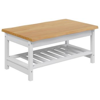 Mesa De Centro Ekai Blanco 100 X 60 X 45,5 Cm Vidaxl