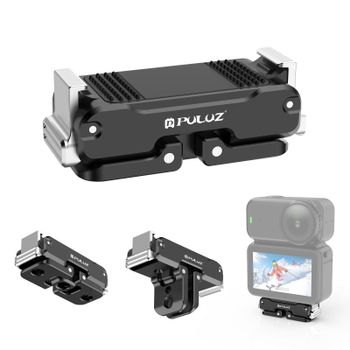 Base magnética PULUZ, soporte adaptador de expansión de liberación rápida, rosca de 1/4” para accesorios de cámara de acción DJI Osmo Nano/360 II