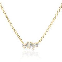 cadena para mujer en plata esterlina dorada con circonita cubica