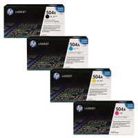original multipack hp colour laserjet cp3525dx printer toner cartridges 4 pack -ce250x