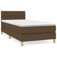 cama tapizada 203x80x88 cm tejido - marron