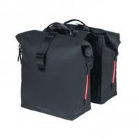 basil alforjas soho 41l con luz led nordlichtreflectante cierre correa negro