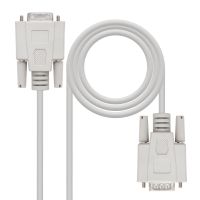 nanocable cable serie null modem db9 macho a db9 hembra 18m beige