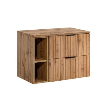 Mueble bajo lavabo 80cm 2 nichos tableros de melamina y mdf madera