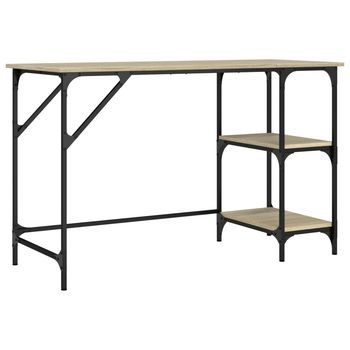Escritorio De Metal Y Madera De Ingeniería Sonoma 120x50x75 Cm