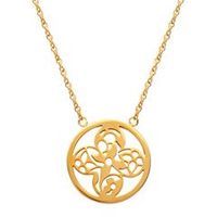 colgante moderno de acero inoxidable chapado en oro con cadena