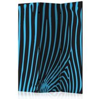 biombo - zebra pattern turquoise 135x172 cm