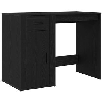 Escritorio | Mesa De Trabajo Roble Negro 100 X 49 X 74 Cm Madera De Ingeniería