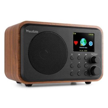 Radio Audizio Vicenza FM/DAB+ WiFi Bluetooth 5.0 Batería Integrada Negro/Madera