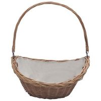 cesta para lena con asas sauce marron 57x465x52 cm vidaxl
