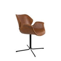 sillon de cuero marron