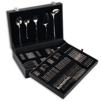 Arcos Cubertería De 113 Piezas En Un Maletín De Regalo (juego Completo) - Monoblock De Una Pieza En Acero Inoxidable - Color Plata
