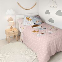 funda nordica infantil reversible 2 piezas de 100 algodon cama 90 hei amigos peludos