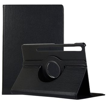 Cool Funda Giratoria Polipiel Lisa Negra para Samsung Galaxy Tab S7 FE T736 12.4