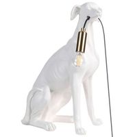 lampara de mesa con tematica animal lampara de noche con forma de galgo lampara de lectura para dormitorio blanco sprint
