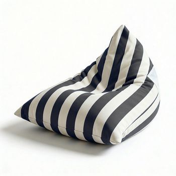 Aiire Puff Exterior Jardín con Relleno Incluido - Tejido Olefina Premium, Desenfundable y Lavable - Sofá Exterior para Playa, Terraza o Piscina - Bean Bag Chair Ligero gris [75x65x55 cm]