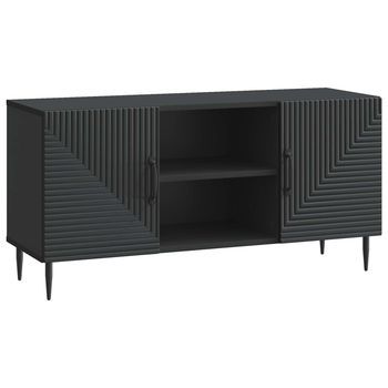 Mueble De Tv Negro 102 X 34,5 X 50 Cm Madera De Ingeniería Vidaxl