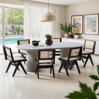 2 sillas de comedor ratan vienes estilo boho carga 120 kg negro