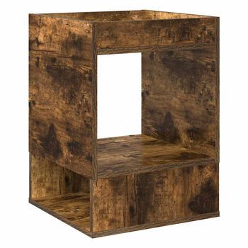 Mesa Auxiliar | Mesa De Apoyo Roble Ahumado 40 X 40 X 56 Cm