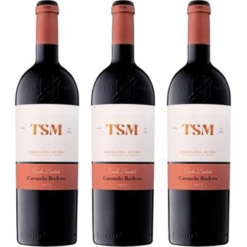 Carmelo Rodero Tsm, Vino Tinto Crianza De España Con Tempranillo 75 Cl 15 % Pack 3 Botellas