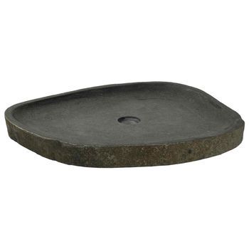 Lavabo De Baño Moderno | Lavabo De Lavado Gris 65 X 50 X 6 Cm Piedra De Río