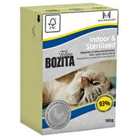 bozita feline tetra pak package 6 x 190g - indoor  sterilised