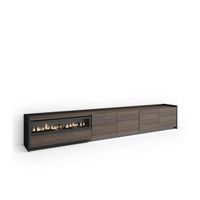 mueble tv juzcar-02 con chimenea y luces led