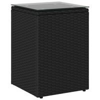 mesa lateral negro ratan sintetico vidaxl