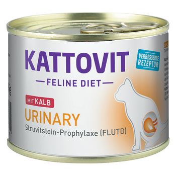Kattovit Urinary 185 g comida húmeda para gatos - 12 x 185 g - Ternera - Pack Ahorro