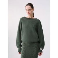 liu jo jersey punto en lana con bordado para mujer