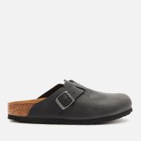 birkenstock womens boston oiled leather mules - black - eu 36uk 35